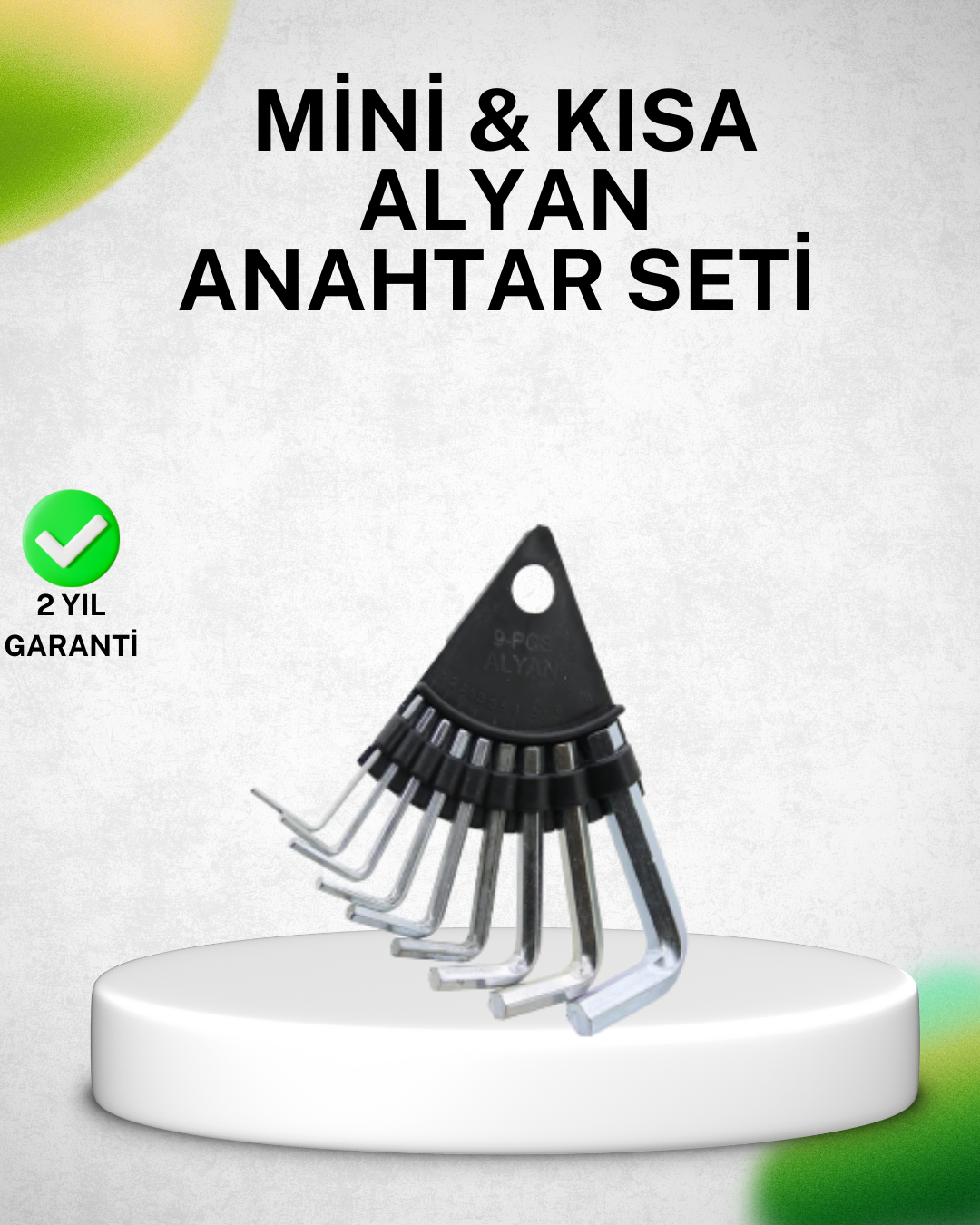 9 Parça Alyan Anahtar Seti Isıl İşlem Görmüş Dayanıklı Çelik - Bayi Depom