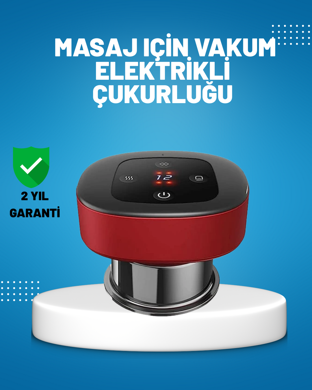 Elektrikli Vakumlu Çukurluk Masaj Aleti Isıtmalı ve Kırmızı Işıklı Terapi Seti - Bayi Depom