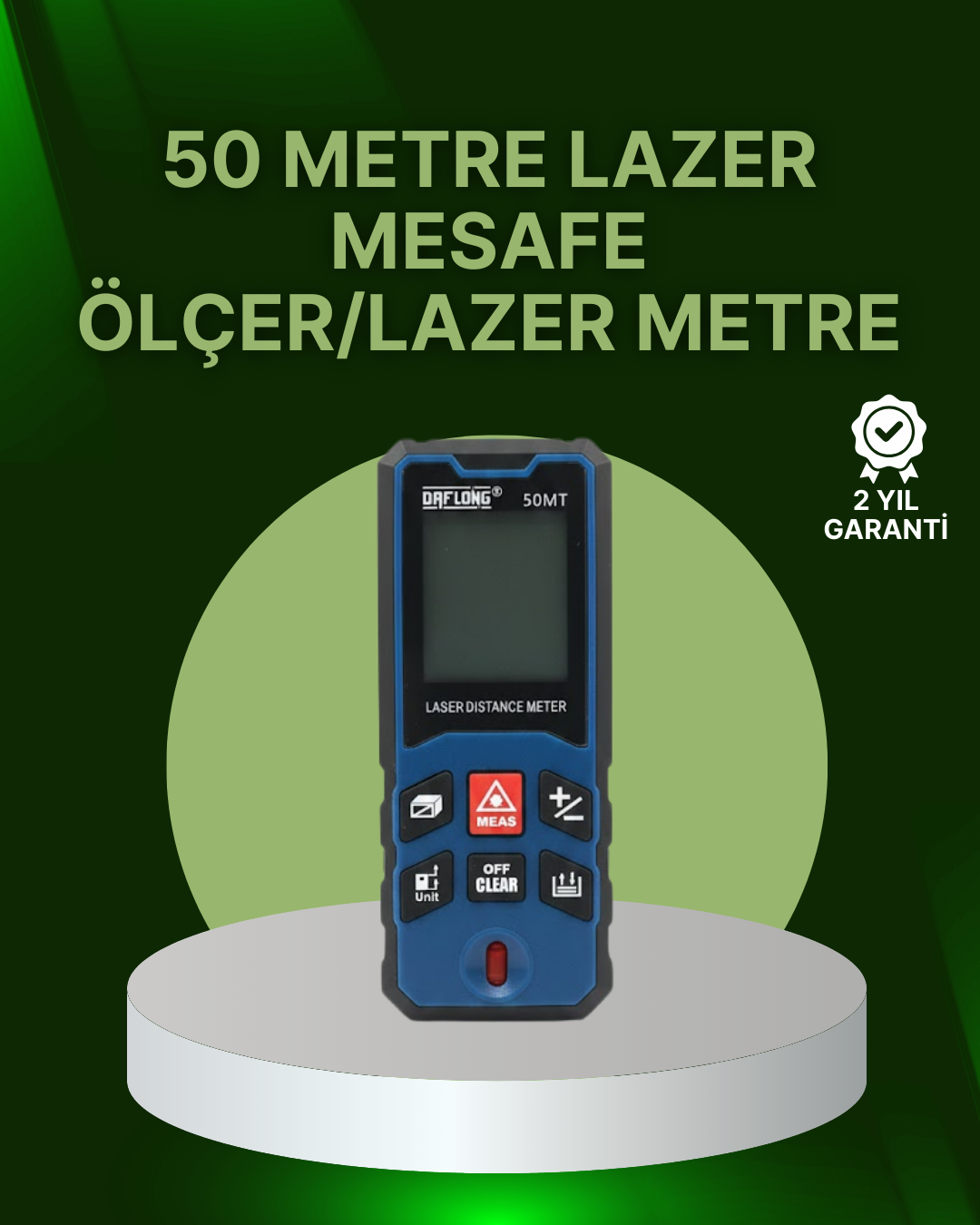 50 Metre Lazer Mesafe Ölçer Profesyonel Dijital Ölçüm Cihazı - Bayi Depom