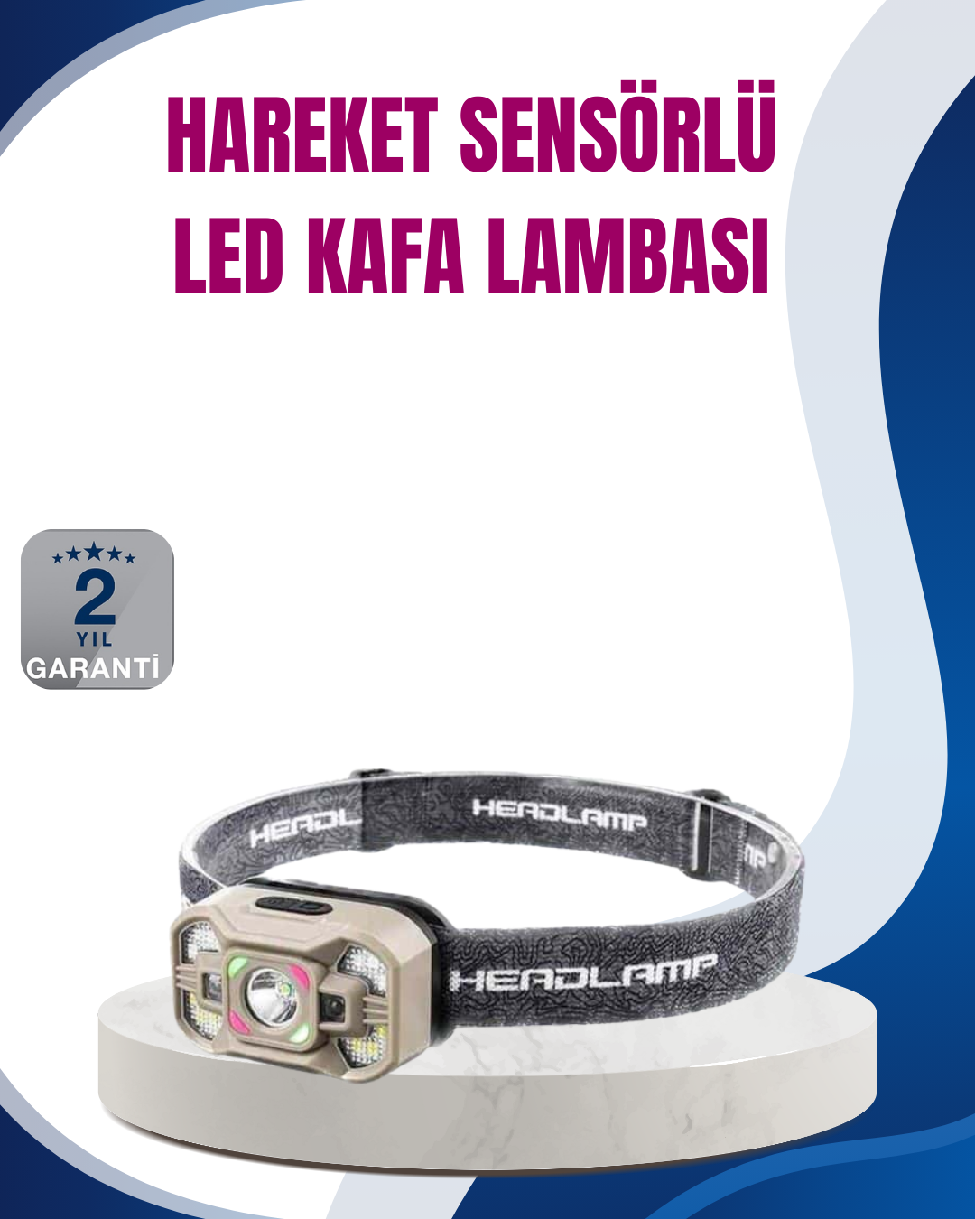 Hareket Sensörlü LED Far 45 Derece Ayarlı Şarj Edilebilir - Bayi Depom