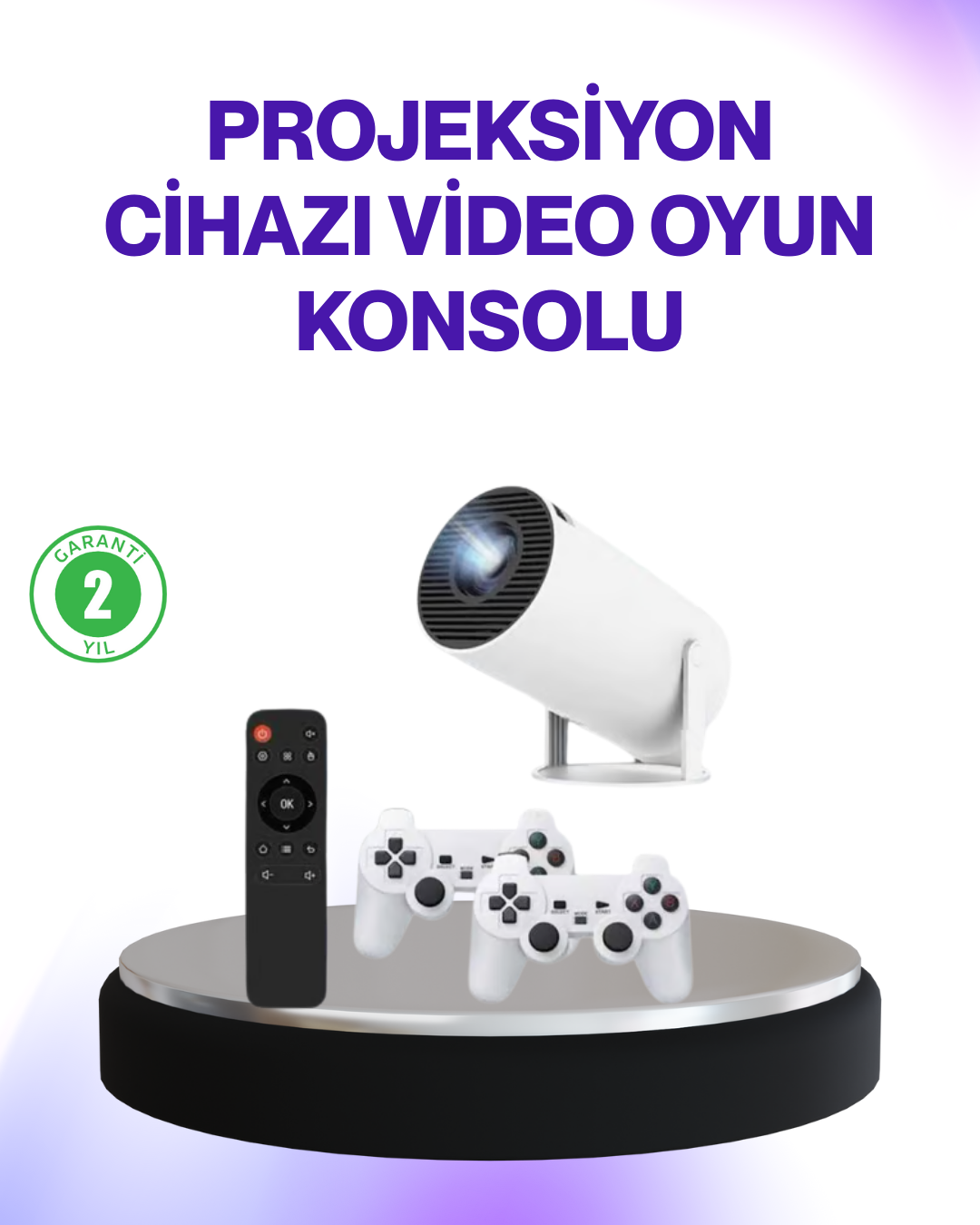 2.4G Kablosuz Destekli Oyun ve Film Projeksiyonu Ev Kullanımı İçin - Bayi Depom