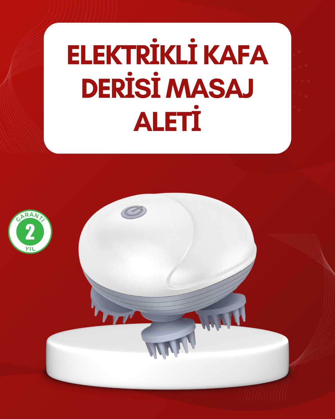 Su Geçirmez Elektrikli Kafa Masaj Cihazı IPX7 - Bayi Depom