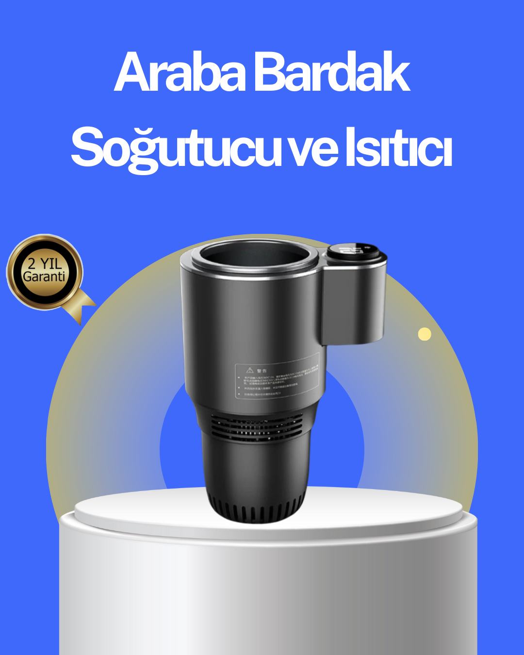 Araç İçi Isıtıcı Soğutucu Bardaklık 60°C Isıtma -4°C Soğutma - Bayi Depom