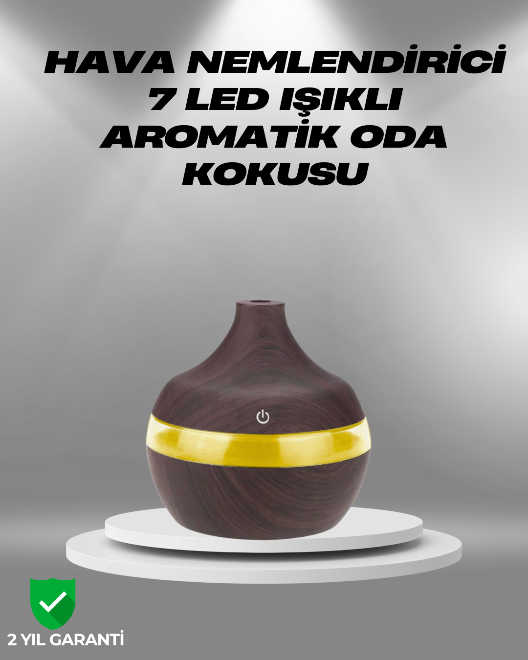 Aromaterapi Uyumlu 300 ml LED Işıklı Oda Kokusu Difüzörü - Bayi Depom