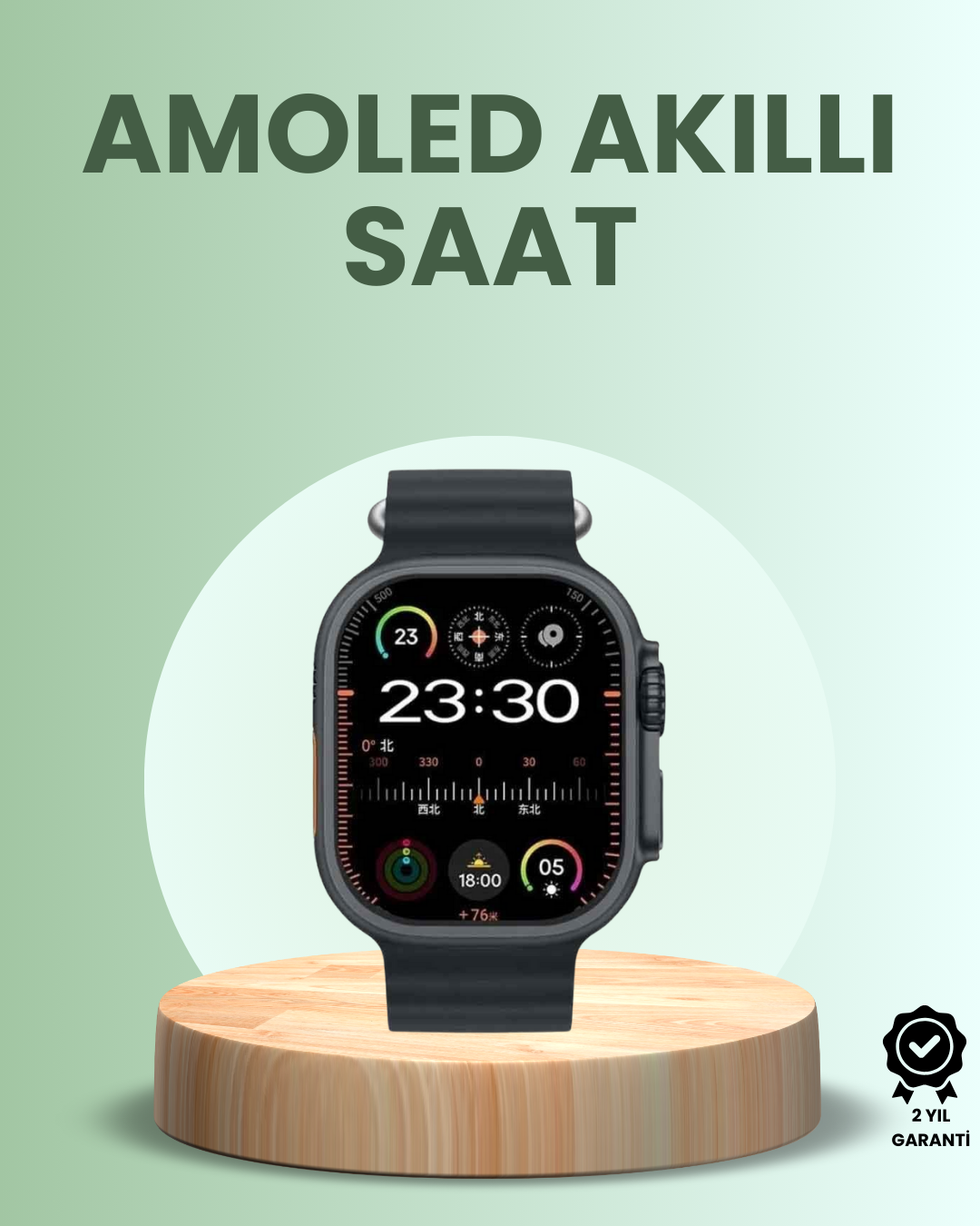 Ultra Akıllı Saat AMOLED Display 15 Gün Dayanıklı Batarya - Bayi Depom Ultra Akıllı Saat AMOLED Display 15 Gün Dayanıklı Batarya - Bayi Depom
