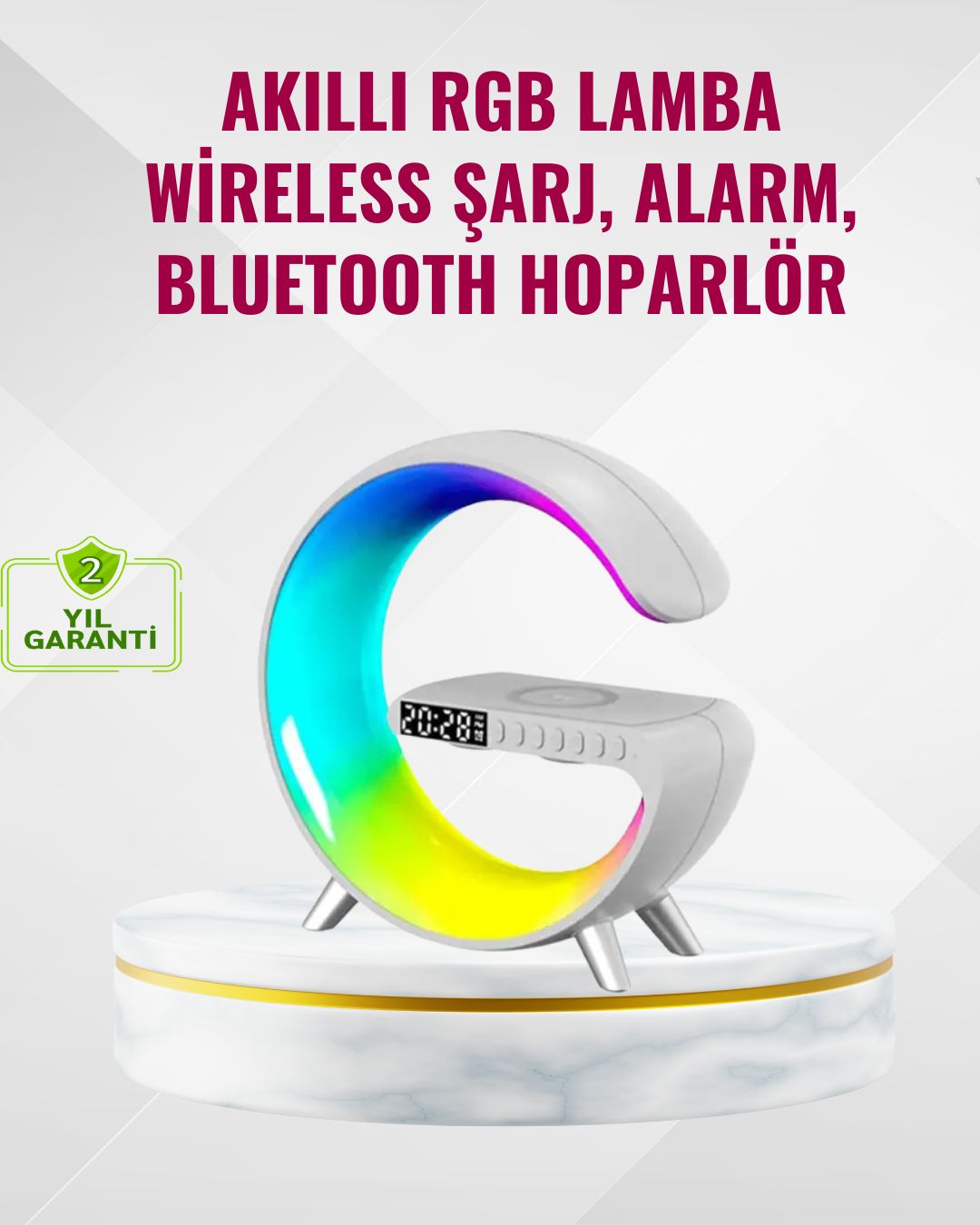 Akıllı Uyku Lambası Gündoğumu Alarmı Kablosuz Şarj ve Müzik Çalar - Bayi Depom Akıllı Uyku Lambası Gündoğumu Alarmı Kablosuz Şarj ve Müzik Çalar - Bayi Depom