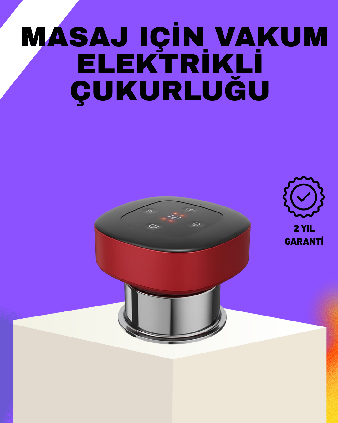 Vakumlu Masaj Aleti Çok Kademeli Emme Isıtmalı Ev Tipi Terapi - Bayi Depom