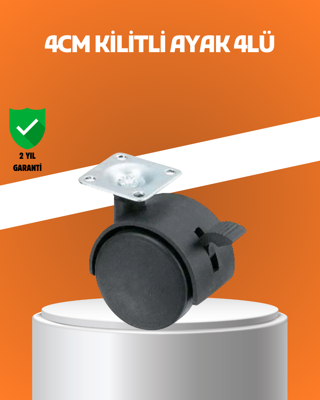 Kilitli Mini Tekerlek Ayak 4 cm 4’lü Set - Bayi Depom Kilitli Mini Tekerlek Ayak 4 cm 4’lü Set - Bayi Depom
