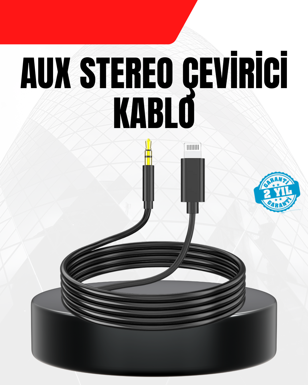 1 Metre Lightning to Aux Çevirici Kablo Stereo Ses Yüksek Kalite - Bayi Depom 1 Metre Lightning to Aux Çevirici Kablo Stereo Ses Yüksek Kalite - Bayi Depom