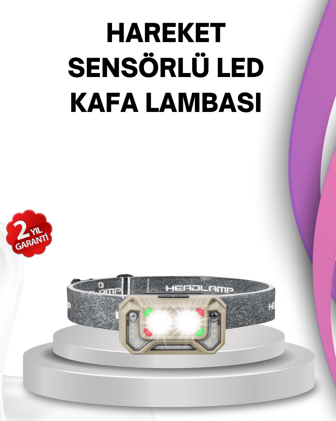 El Sallama Sensörlü LED Far Ayarlanabilir Işık Açısı - Bayi Depom