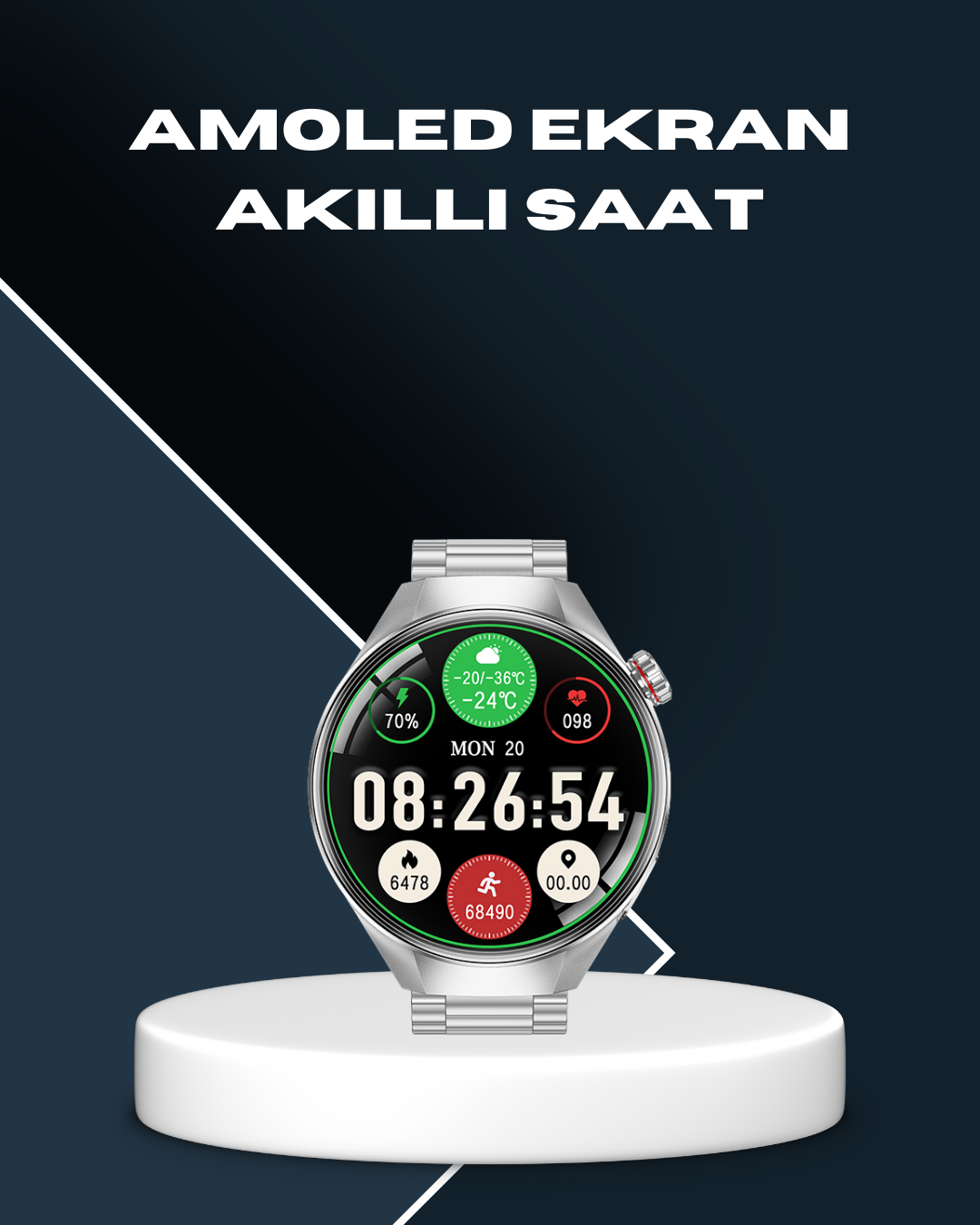 Akıllı Saat Bluetooth Görüşme Destekli – Spor, Sağlık ve Bildirim Özellikli - Bayi Depom Akıllı Saat Bluetooth Görüşme Destekli – Spor, Sağlık ve Bildirim Özellikli - Bayi Depom