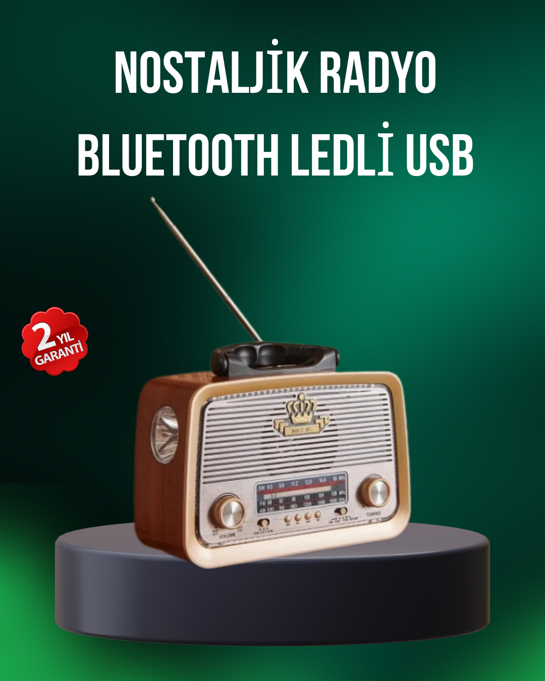 Taşınabilir Nostalji Radyo Bluetooth USB AUX Girişli - Bayi Depom Taşınabilir Nostalji Radyo Bluetooth USB AUX Girişli - Bayi Depom
