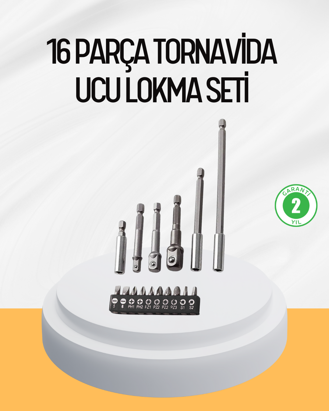 Ergonomik 16 Parça Bits Tornavida Uç ve Adaptör Seti - Bayi Depom