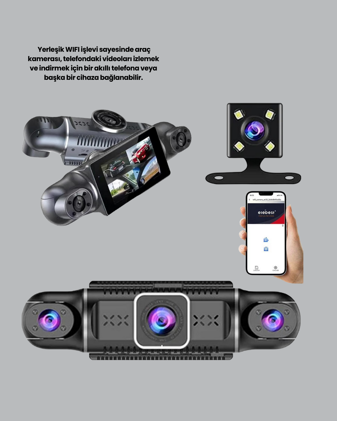 4 Kameralı Araç İçi Kamera 1080P GPS Takip WiFi Gece Görüşlü - Bayi Depom 4 Kameralı Araç İçi Kamera 1080P GPS Takip WiFi Gece Görüşlü - Bayi Depom