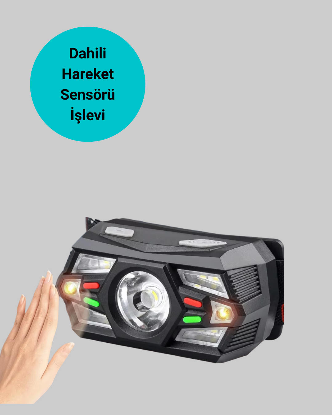 Hareket Sensörlü Şarjlı LED Far Suya Dayanıklı Çok Modlu - Bayi Depom Hareket Sensörlü Şarjlı LED Far Suya Dayanıklı Çok Modlu - Bayi Depom