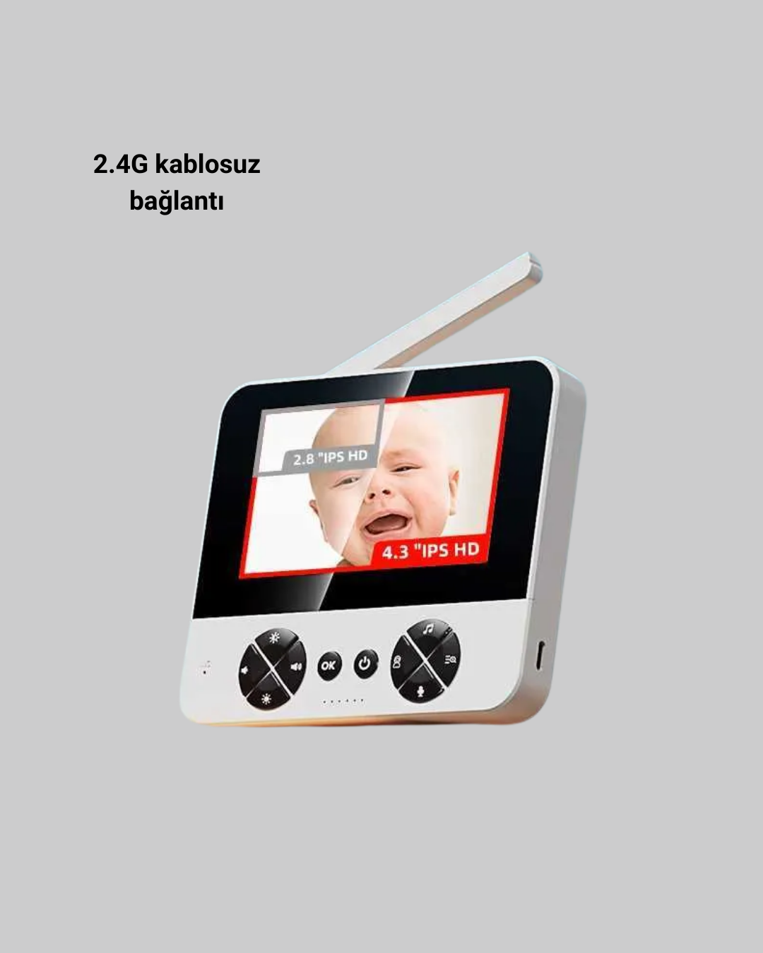 Görüntülü Bebek Monitörü 4.3 İnç Ekran ve Sesli İletişim - Bayi Depom Görüntülü Bebek Monitörü 4.3 İnç Ekran ve Sesli İletişim - Bayi Depom