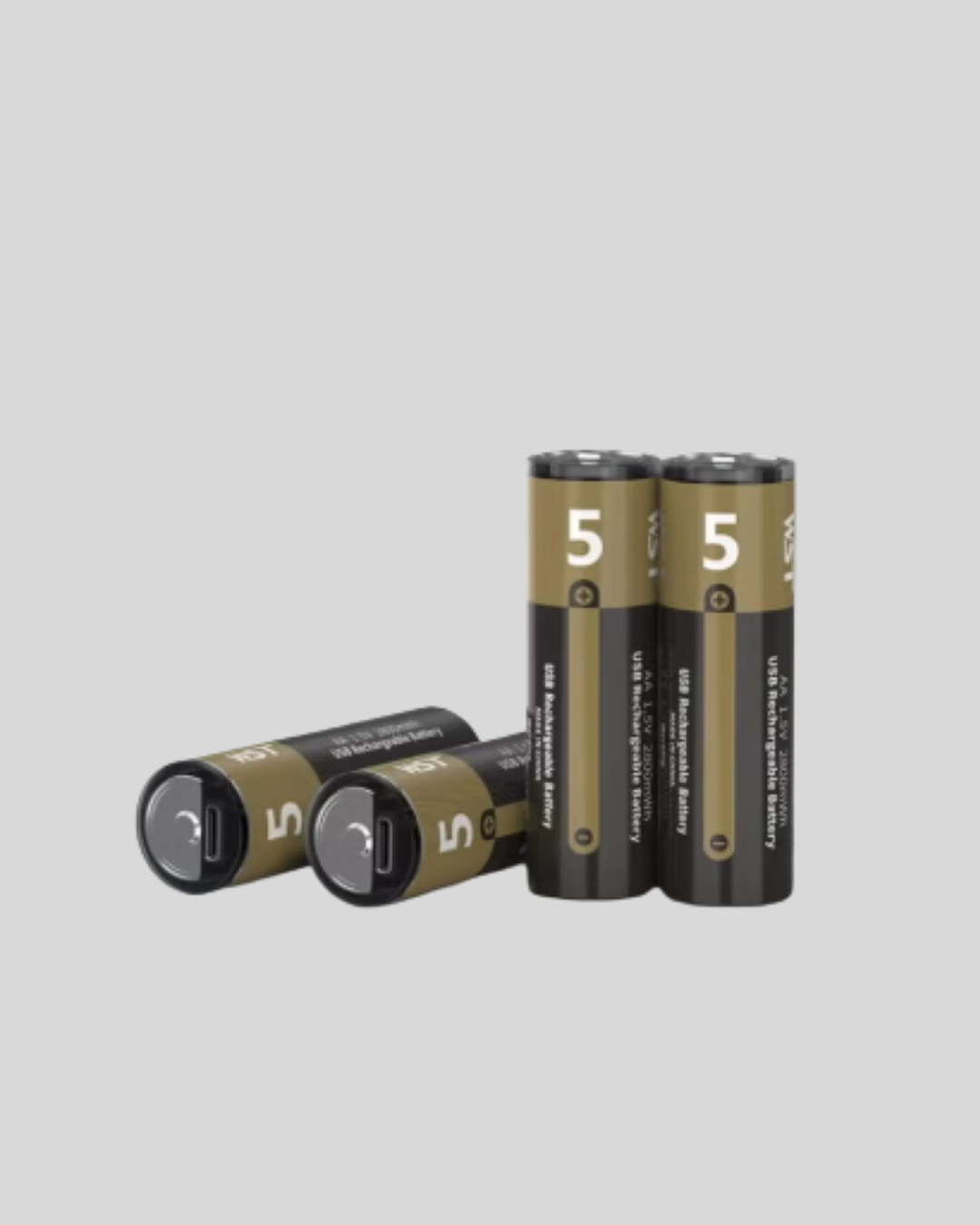 1.5V AA Şarjlı Lityum Pil | 1000+ Kez Şarj Edilebilir | Hızlı Type-C Şarj (2 Adet) - Bayi Depom
