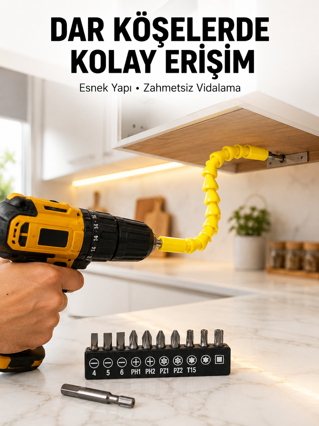 12’li Akrobat Bits Vidalama Seti Esnek Uç Çok Yönlü Kullanım Yeni Nesil - Bayi Depom