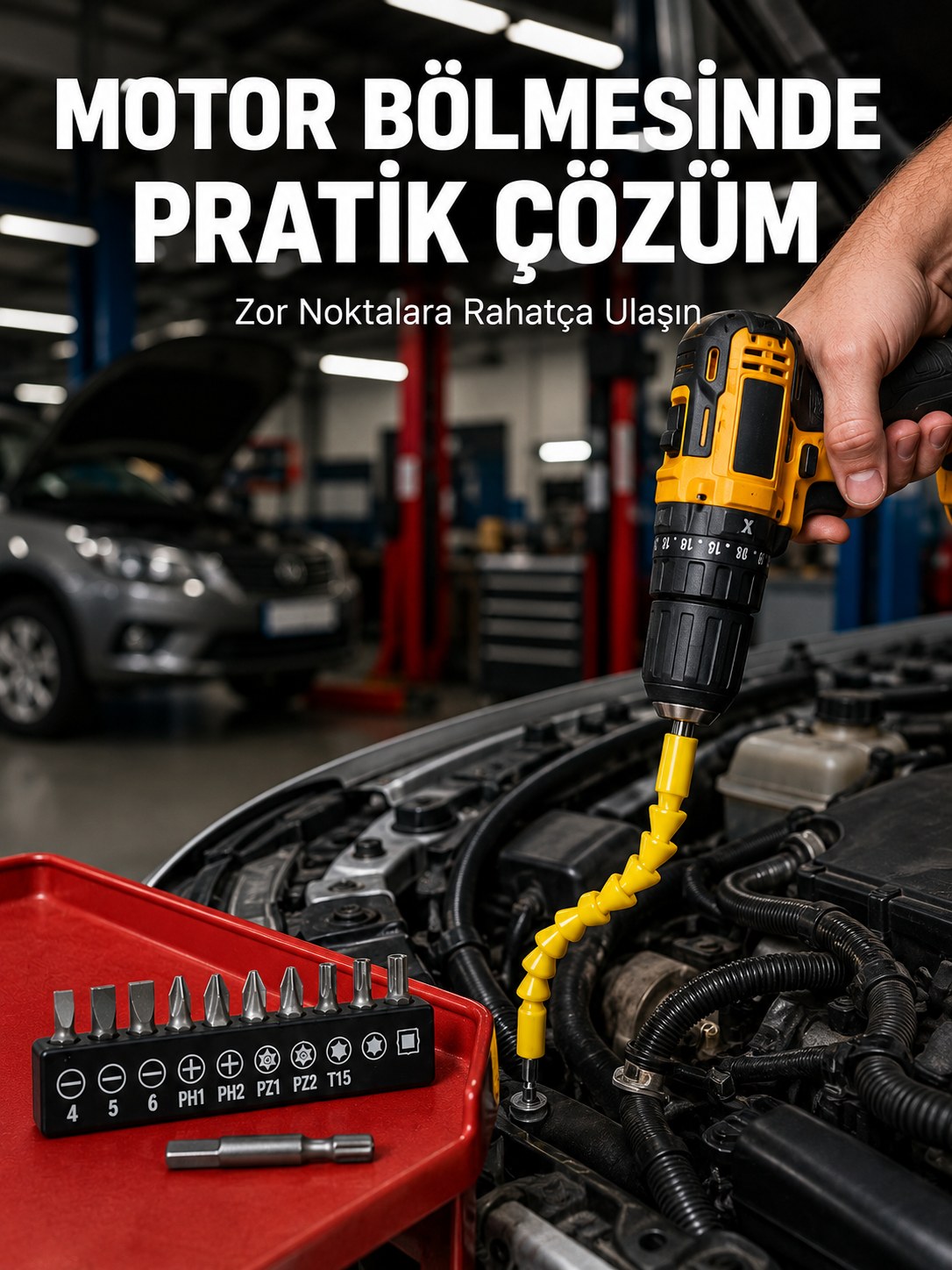12 Parça Vidalama Uç Seti Akrobat Tasarım Dayanıklı Metal Yeni Nesil - Bayi Depom