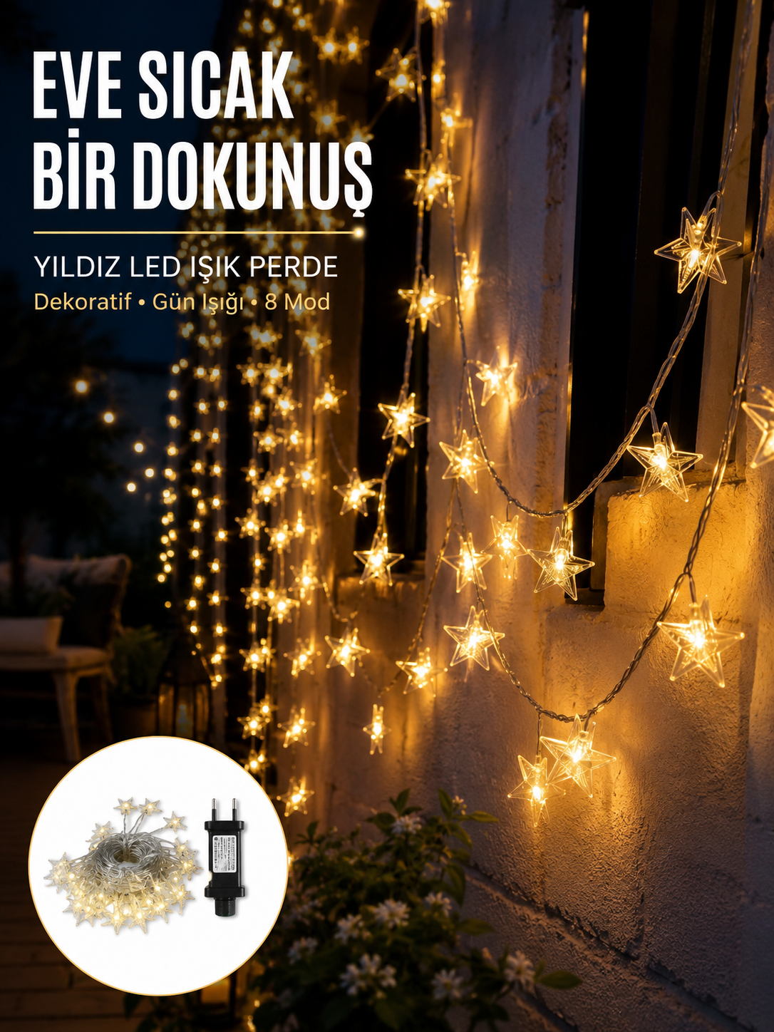 Yıldız Led Işık 5 Metre Dekoratif Aydınlatma Günışığı Yeni Nesil - Bayi Depom Yıldız Led Işık 5 Metre Dekoratif Aydınlatma Günışığı Yeni Nesil - Bayi Depom