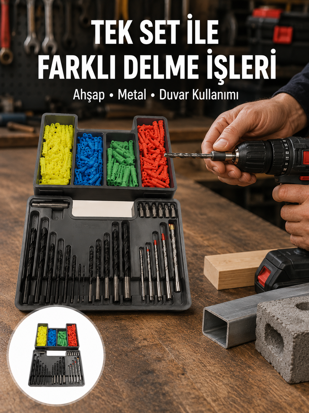 Matkap Ucu Seti Organizerli Çok Amaçlı Delme Uçları Yeni Nesil - Bayi Depom