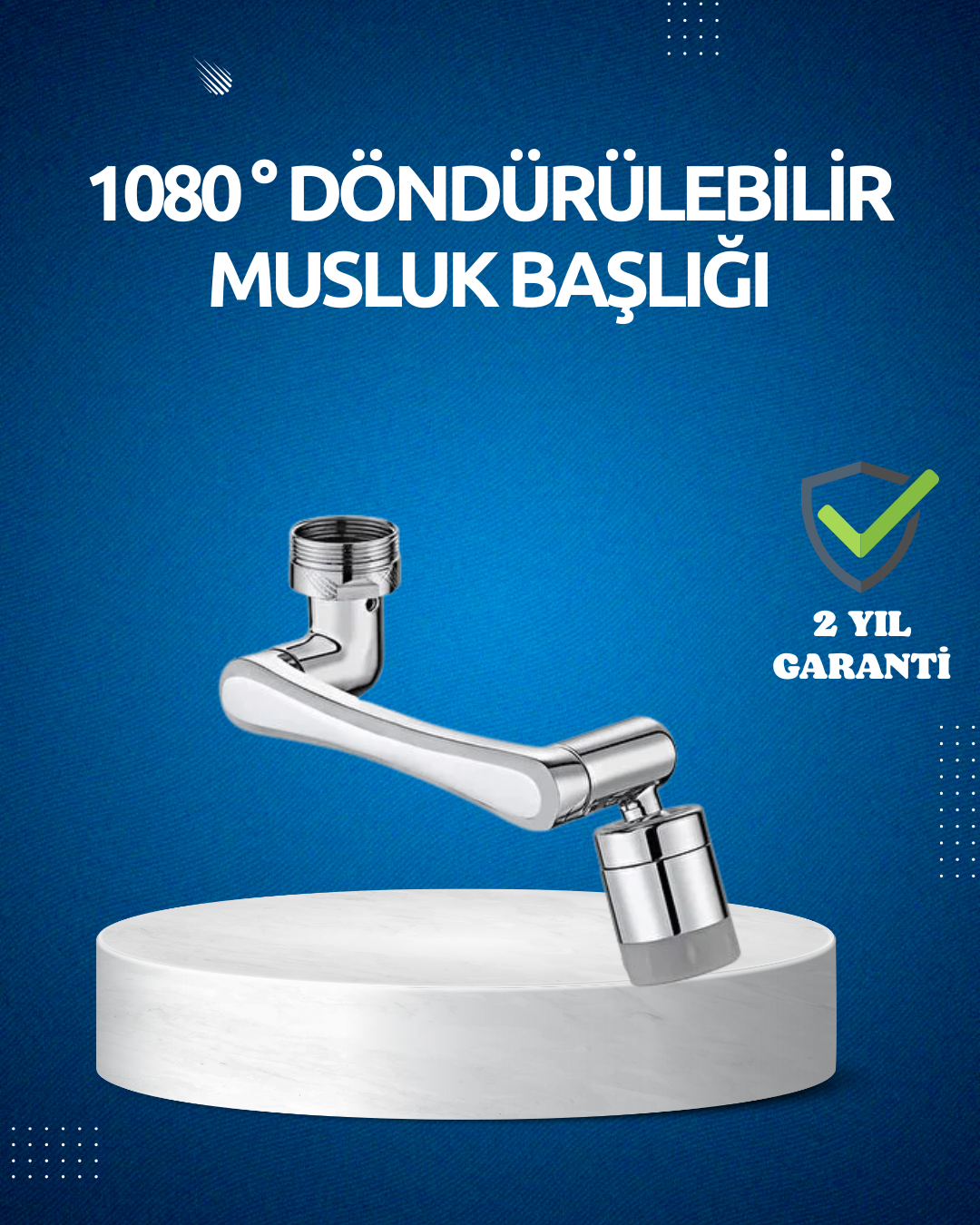 Dönen Musluk Başlığı 1080 Derece Ayarlanabilir Filtreli Sprey Uç - Bayi Depom Dönen Musluk Başlığı 1080 Derece Ayarlanabilir Filtreli Sprey Uç - Bayi Depom