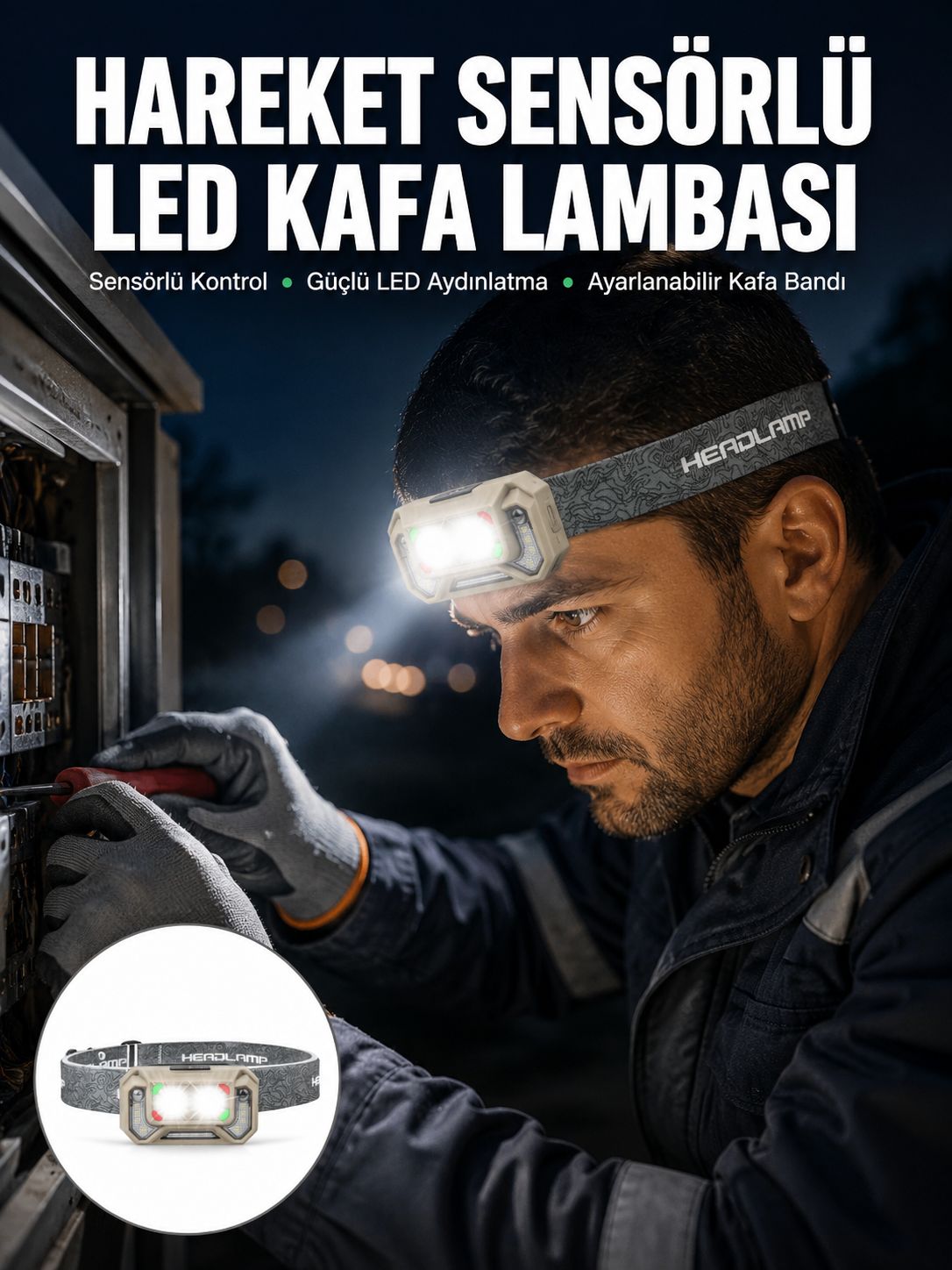 Şarjlı Wave Sensörlü LED Kafa Feneri Outdoor Kullanım Yeni Nesil - Bayi Depom Şarjlı Wave Sensörlü LED Kafa Feneri Outdoor Kullanım Yeni Nesil - Bayi Depom