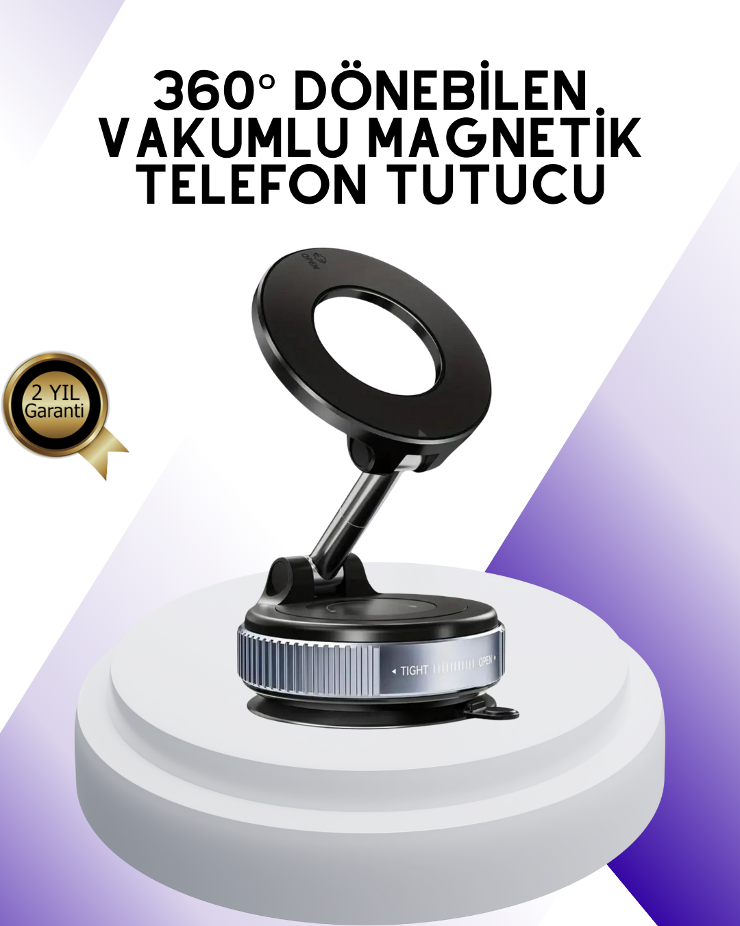 Manyetik Araç Telefon Tutucu 360 Derece Dönebilen Vakumlu Stand - Bayi Depom Manyetik Araç Telefon Tutucu 360 Derece Dönebilen Vakumlu Stand - Bayi Depom