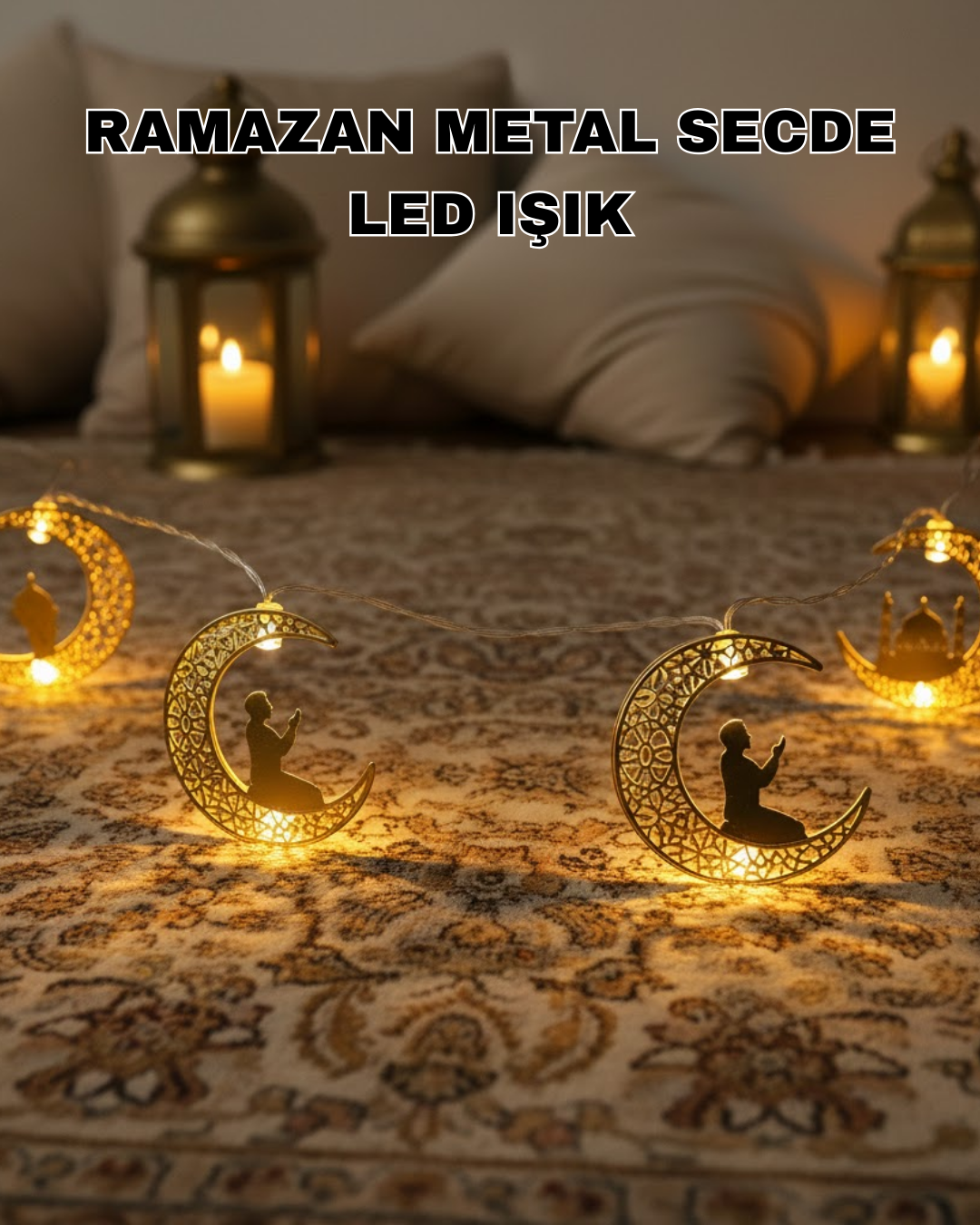 Ramazan Ay Işığı Secde Eden Adam Silüetli LED Peri Işığı - Bayi Depom Ramazan Ay Işığı Secde Eden Adam Silüetli LED Peri Işığı - Bayi Depom