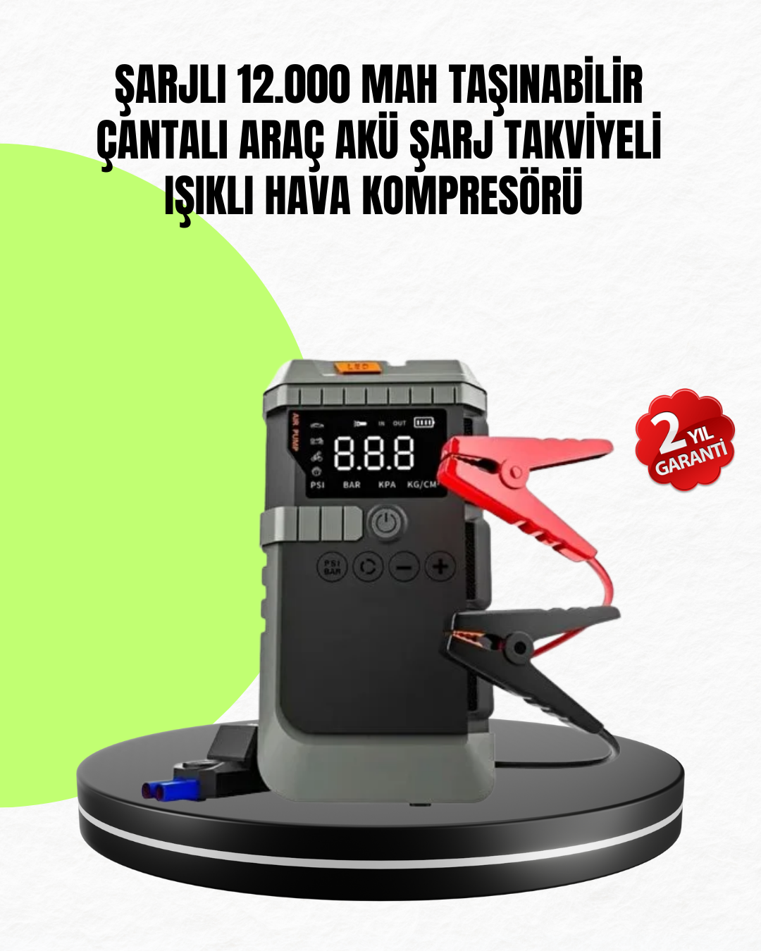 4’ü 1 Arada Powerbank Özellikli Araç Akü Şarj Takviye Cihazı - Bayi Depom 4’ü 1 Arada Powerbank Özellikli Araç Akü Şarj Takviye Cihazı - Bayi Depom