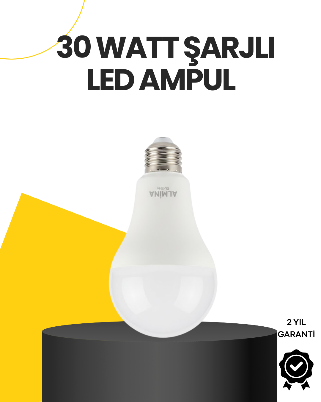 Yüksek Işık Güçlü Şarjlı LED Ampul E27 30W Enerji Tasarruflu - Bayi Depom Yüksek Işık Güçlü Şarjlı LED Ampul E27 30W Enerji Tasarruflu - Bayi Depom