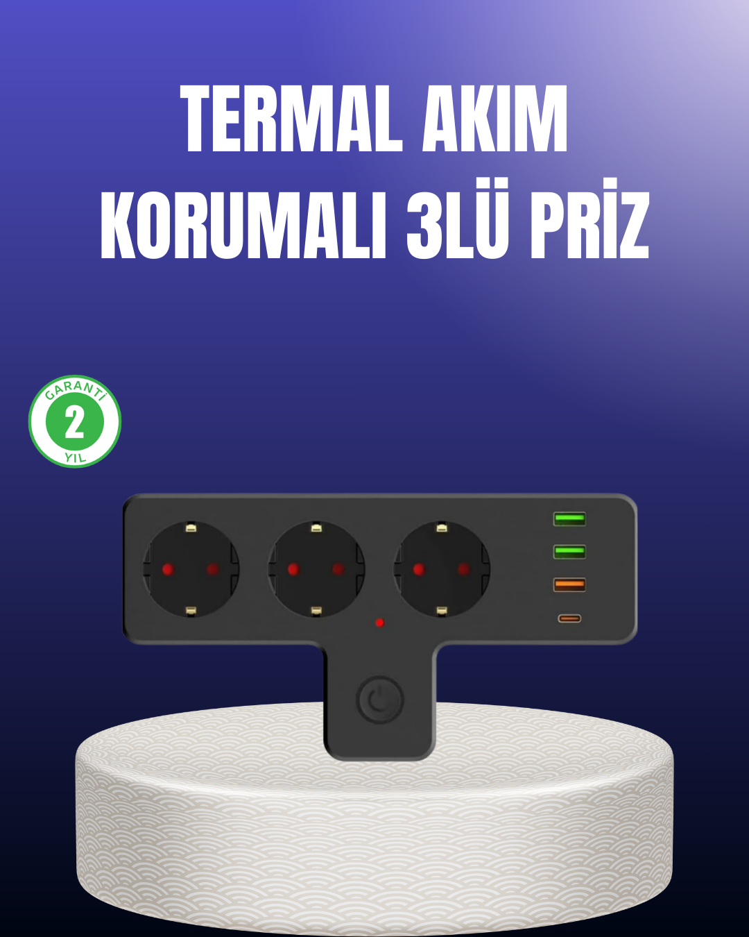 USB ve Type-C Portlu Anahtarlı Çoklu Priz Güç Ünitesi - Bayi Depom USB ve Type-C Portlu Anahtarlı Çoklu Priz Güç Ünitesi - Bayi Depom