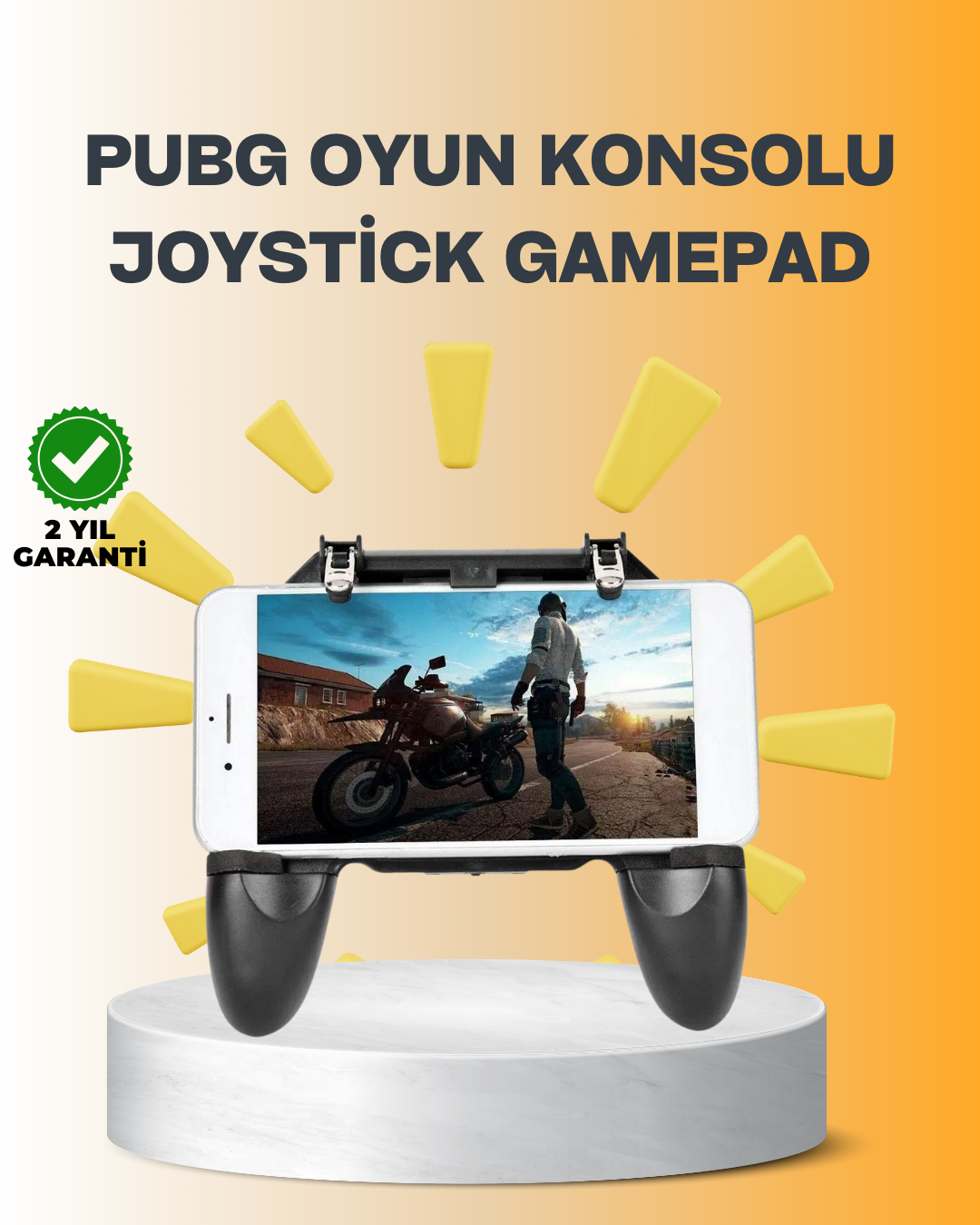 Joystick ve Parmak Tetikleyicili Mobil Oyun Gamepad Tutucu - Bayi Depom Joystick ve Parmak Tetikleyicili Mobil Oyun Gamepad Tutucu - Bayi Depom