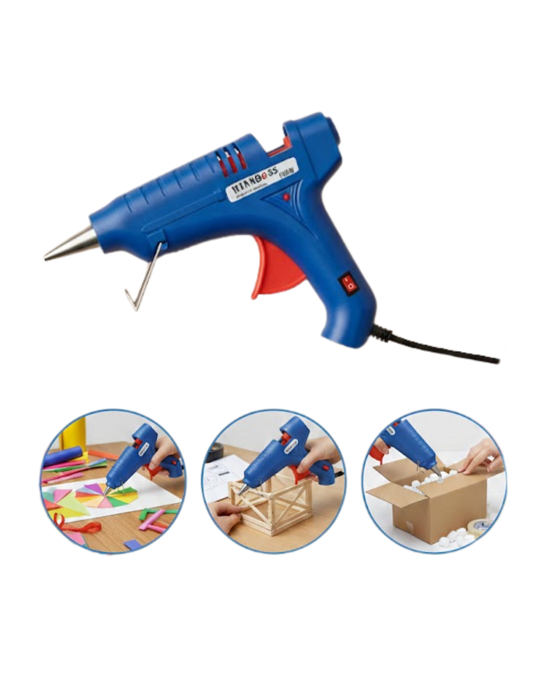 20W Silikon Tabancası 7.5 mm Silikon Uyumlu 5 Adet Hediye Silikon - Bayi Depom