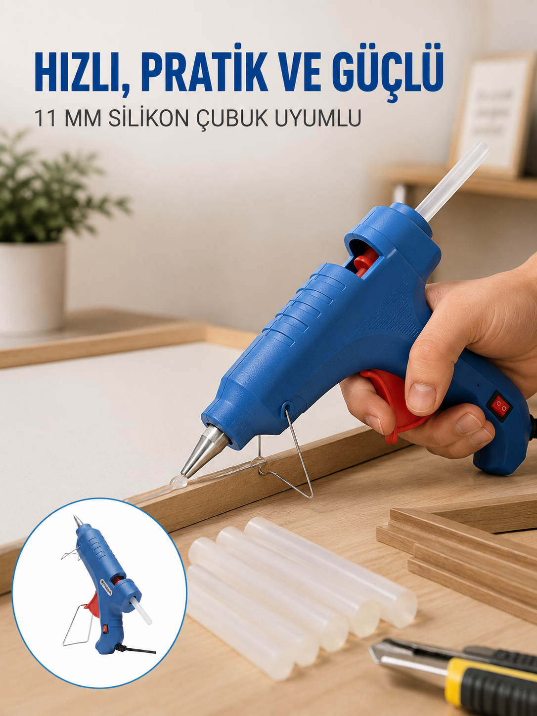 40W Sıcak Silikon Tabancası 5 Silikon Hediyeli Dayanıklı Tasarım Yeni Nesil - Bayi Depom 40W Sıcak Silikon Tabancası 5 Silikon Hediyeli Dayanıklı Tasarım Yeni Nesil - Bayi Depom