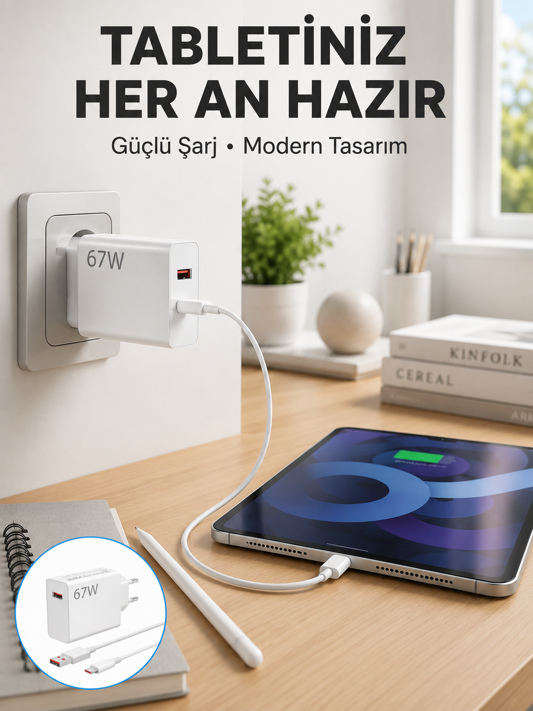 67 Watt Type C Hızlı Şarj Başlık Xiaomi Black Shark Uyumlu Yeni Nesil - Bayi Depom