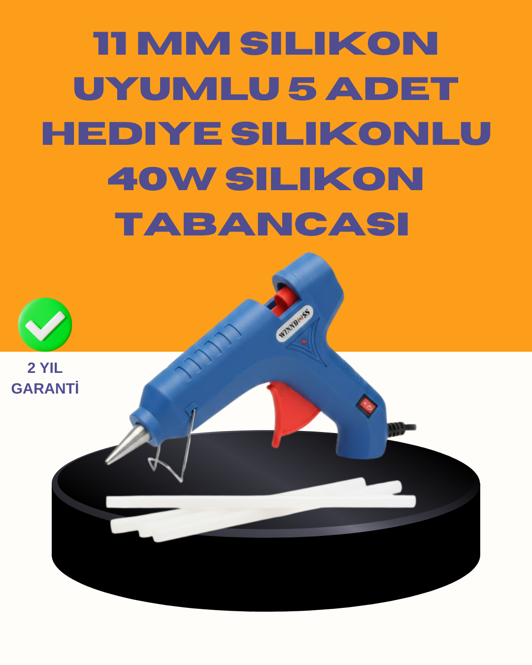 40W Sıcak Mum Silikon Tabancası 5 Silikon Hediyeli Hızlı Yapıştırma - Bayi Depom 40W Sıcak Mum Silikon Tabancası 5 Silikon Hediyeli Hızlı Yapıştırma - Bayi Depom