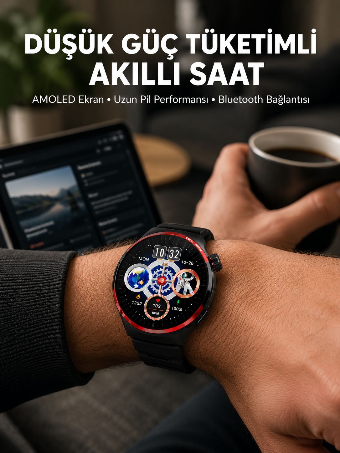 Dokunmatik Akıllı Saat Kablosuz Şarj AMOLED Ekran Yeni Nesil - Bayi Depom Dokunmatik Akıllı Saat Kablosuz Şarj AMOLED Ekran Yeni Nesil - Bayi Depom