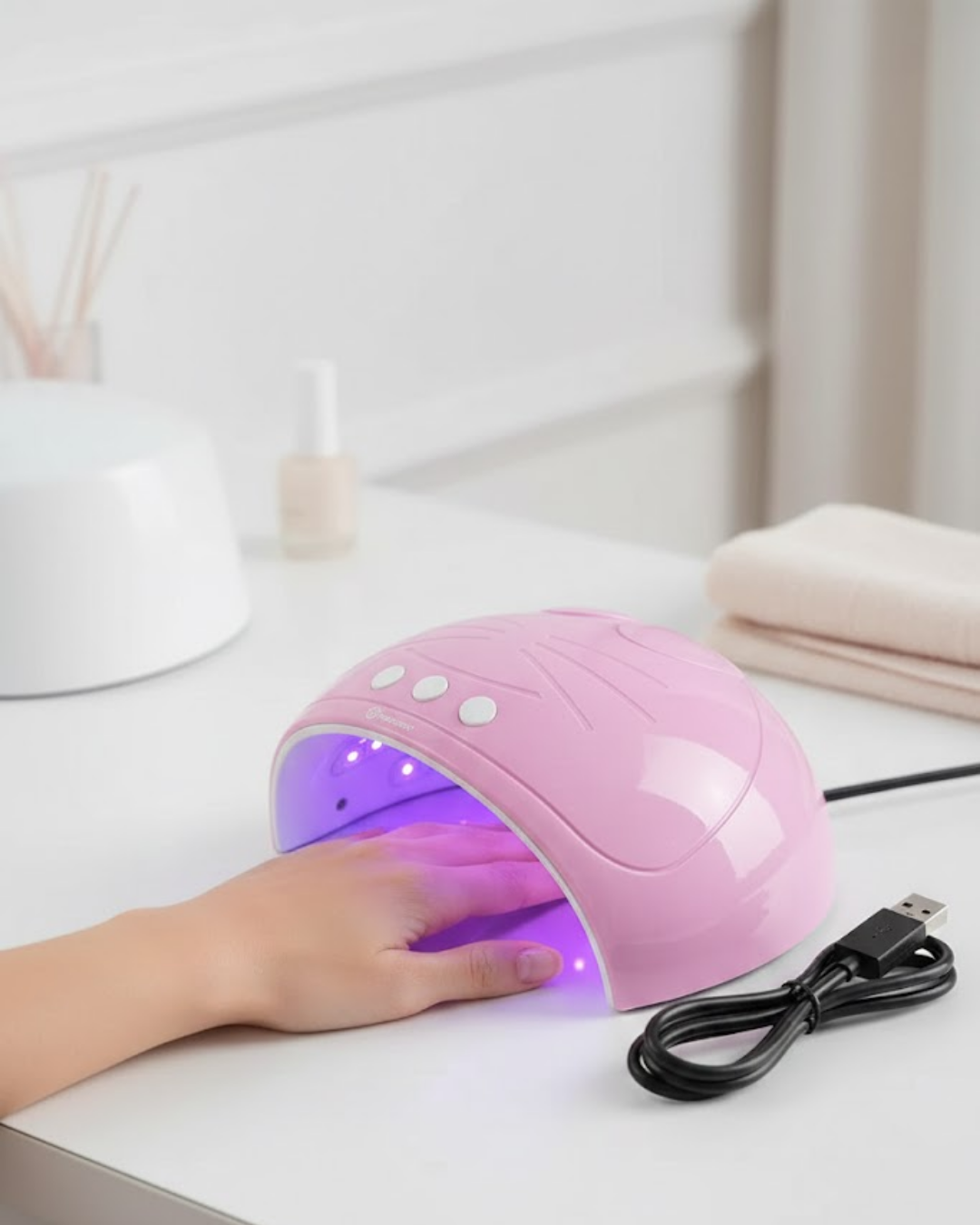 Ultraviyole Işıklı 15 Ledli 45W Oje Kurutucu Makine Pembe - Bayi Depom Ultraviyole Işıklı 15 Ledli 45W Oje Kurutucu Makine Pembe - Bayi Depom