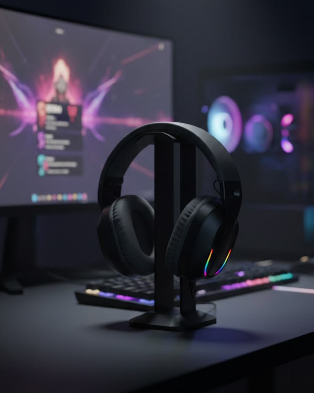 Kablosuz Oyuncu Kulaklığı RGB Aydınlatmalı Bluetooth Mikrofonlu Gaming Headset - Bayi Depom