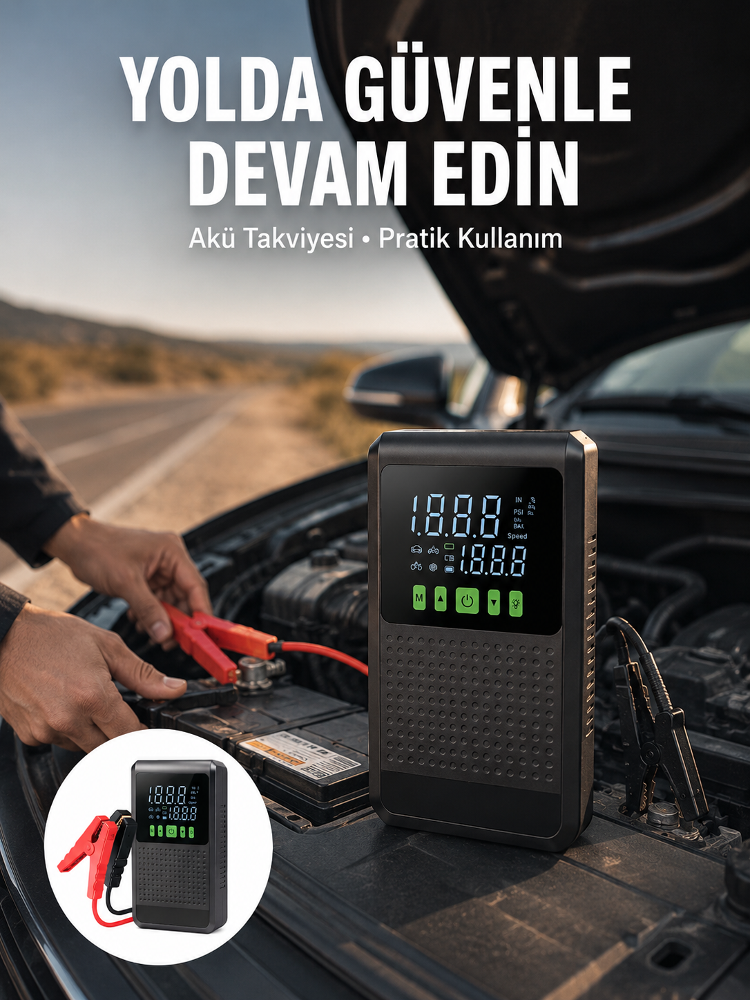 Şarjlı Araç Akü Takviyeli Hava Pompası Powerbank Özellikli Yeni Nesil - Bayi Depom Şarjlı Araç Akü Takviyeli Hava Pompası Powerbank Özellikli Yeni Nesil - Bayi Depom