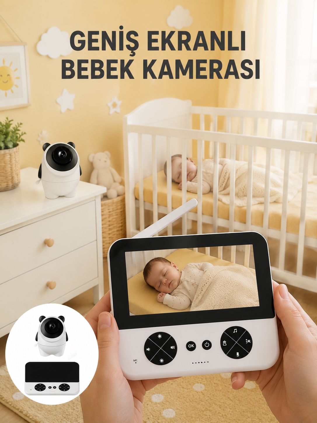 720P HD Gece Görüşlü Kablosuz Bebek Kamerası İki Yönlü Sesli Yeni Nesil - Bayi Depom 720P HD Gece Görüşlü Kablosuz Bebek Kamerası İki Yönlü Sesli Yeni Nesil - Bayi Depom