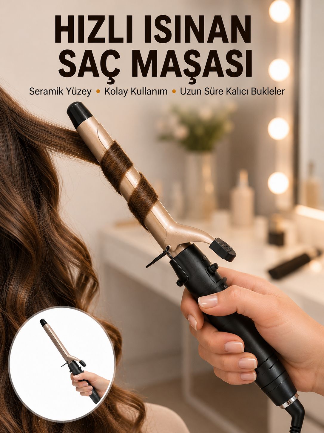 Profesyonel 25 mm Saç Maşası Kalın Bukle Etkili Yeni Nesil - Bayi Depom Profesyonel 25 mm Saç Maşası Kalın Bukle Etkili Yeni Nesil - Bayi Depom