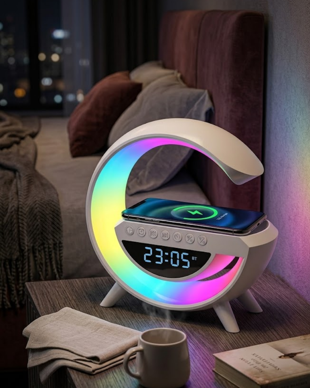 RGB Işıklı Kablosuz Şarjlı Bluetooth Hoparlör Saat ve Alarm Özellikli - Bayi Depom RGB Işıklı Kablosuz Şarjlı Bluetooth Hoparlör Saat ve Alarm Özellikli - Bayi Depom