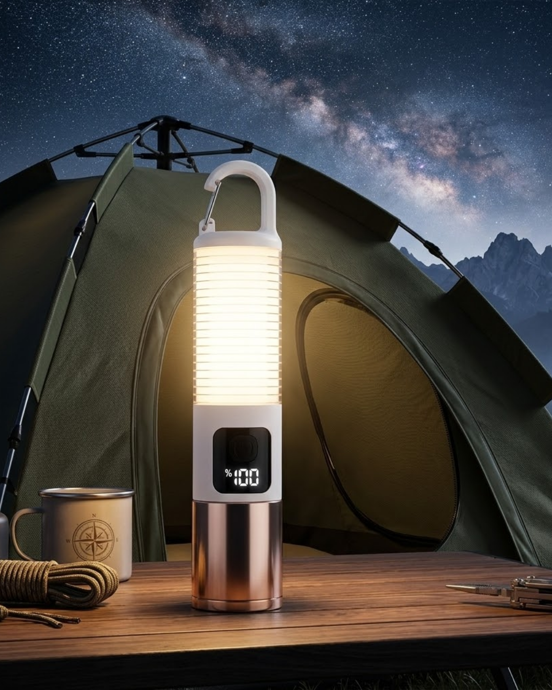 USB Şarjlı Kamp Feneri Çift Işık Kaynağı 500 Lümen Güç Ekranlı Taşınabilir LED Aydınlatma - Bayi Depom USB Şarjlı Kamp Feneri Çift Işık Kaynağı 500 Lümen Güç Ekranlı Taşınabilir LED Aydınlatma - Bayi Depom