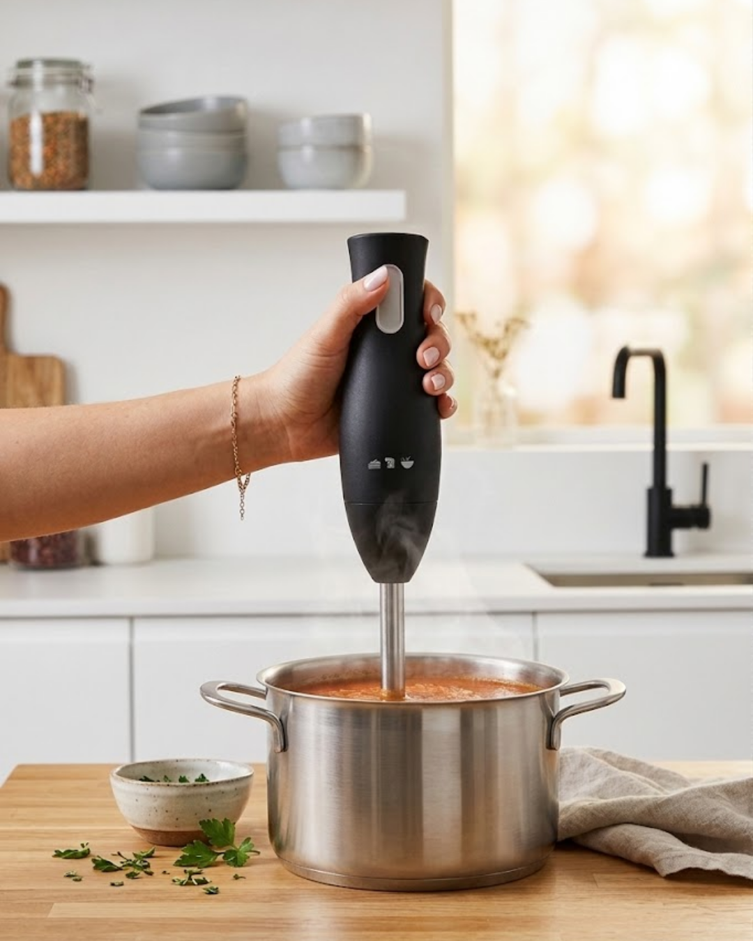 Paslanmaz Çelik Blender Ayağına Sahip Ergonomik El Blenderı - Bayi Depom Paslanmaz Çelik Blender Ayağına Sahip Ergonomik El Blenderı - Bayi Depom