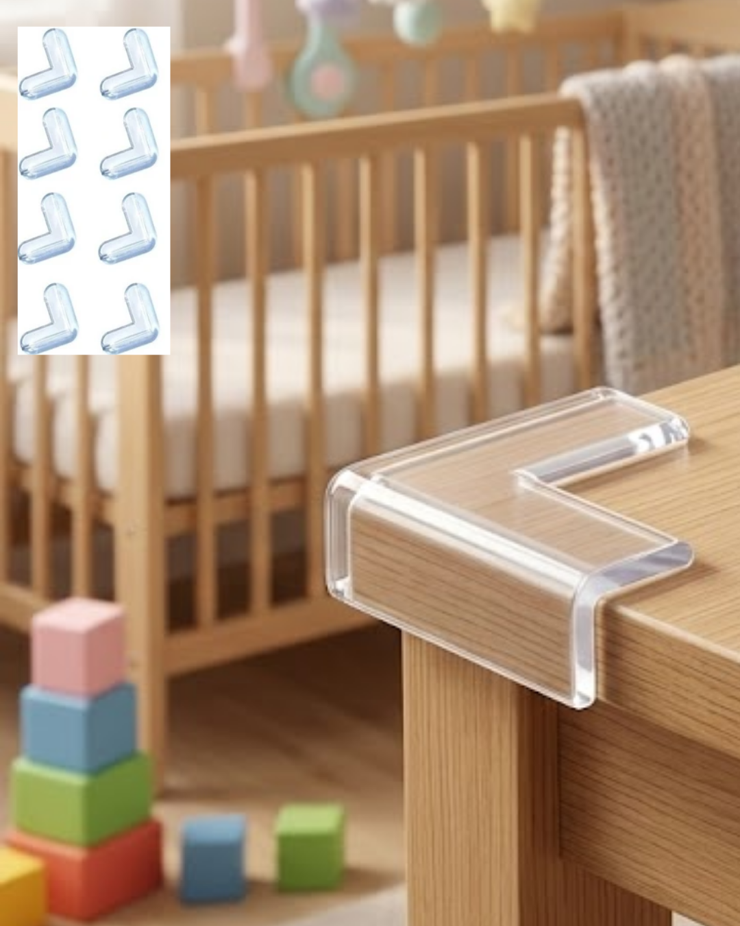 Çocuk Güvenlik Köşe Koruyucu 8 Li Set Masa Sehpa Köşe Aparatı - Bayi Depom