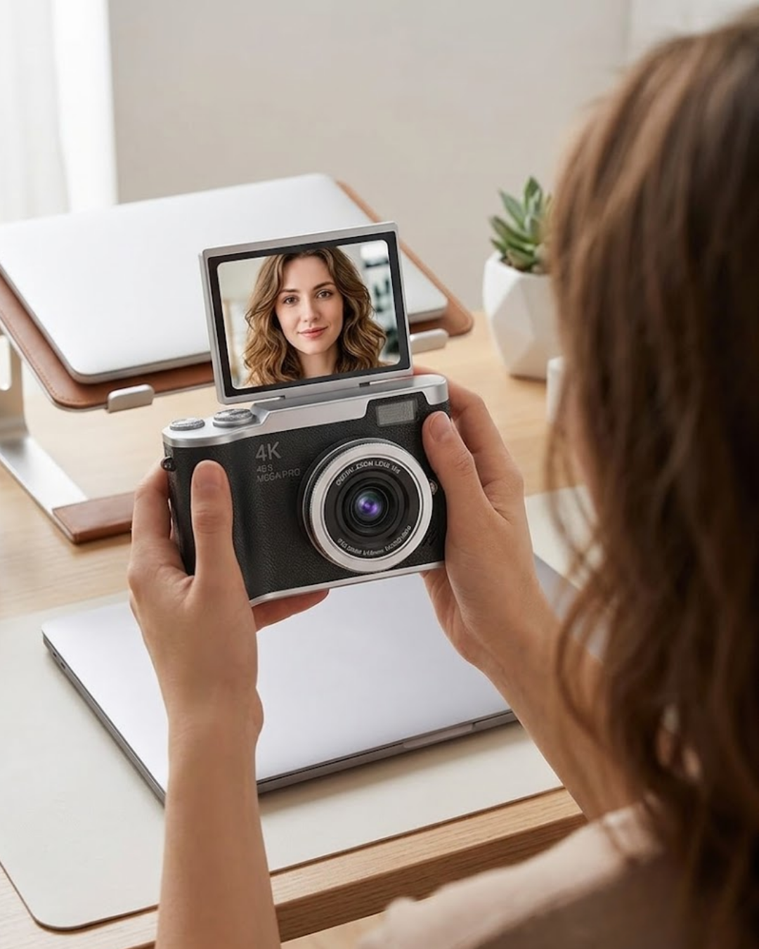 Kompakt 4K Dijital Kamera 48 MP Sensör 8X Zoom Flip Ekran Vlog ve Selfie Uyumlu - Bayi Depom Kompakt 4K Dijital Kamera 48 MP Sensör 8X Zoom Flip Ekran Vlog ve Selfie Uyumlu - Bayi Depom