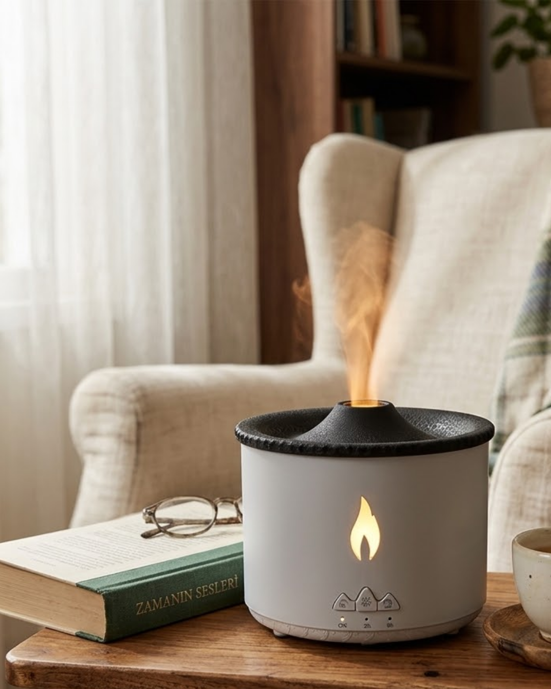 LED Alev Efektli Aroma Difüzörü Ultrasonik Hava Nemlendirici Gece Lambası Fonksiyonlu - Bayi Depom LED Alev Efektli Aroma Difüzörü Ultrasonik Hava Nemlendirici Gece Lambası Fonksiyonlu - Bayi Depom