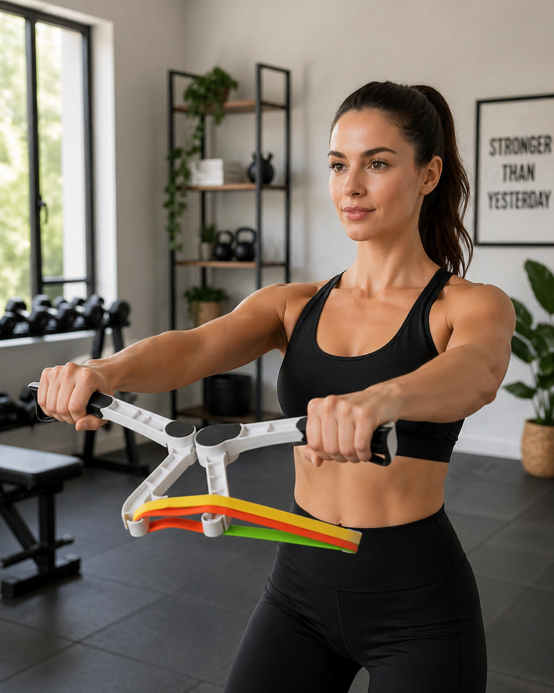 Direnç Bantlı Kol Göğüs Omuz Egzersiz Aleti Evde Fitness Seti - Bayi Depom Direnç Bantlı Kol Göğüs Omuz Egzersiz Aleti Evde Fitness Seti - Bayi Depom